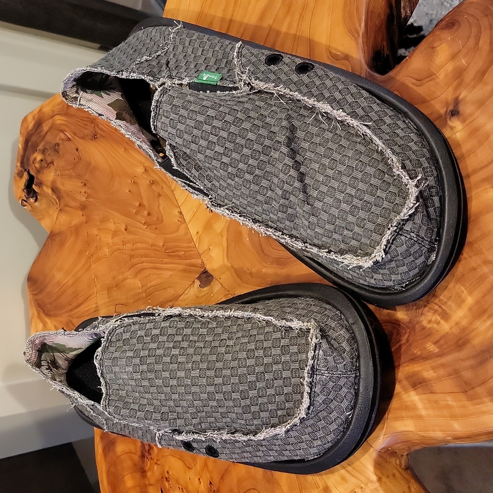 Sanuk Beer Cozy Sandals, sz 13 mens, gray
